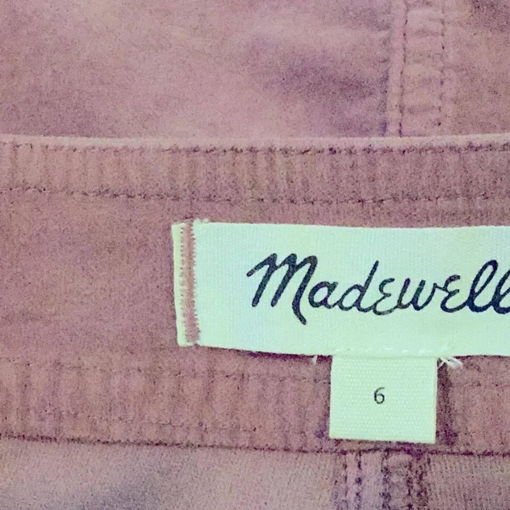 Madewell Dusty Pink Velveteen Mini w/ Front Zippers